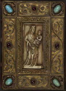Panel, 1 register; used as part of the binding of a book (Front)