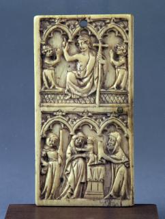 Writing tablet, 2 registers, 3 arches across (tablette à écrire; frise d'arcatures) (Front)