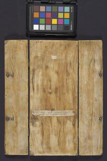Triptych, 2 registers, with arches (frise d'arcatures) (Back)