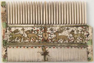 Painted comb (peigne double) (Side 1)