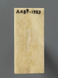 Panel (part of a box), 1 register (boite) (Back)
