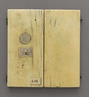 Diptych, 2 registers, 3 arches across (frise d'arcatures) (Back)