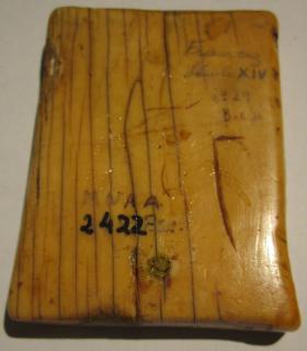 Wing, left (fragment of a diptych), 1 register, 3 arches across (plaquette; frise d'arcatures) (Back)