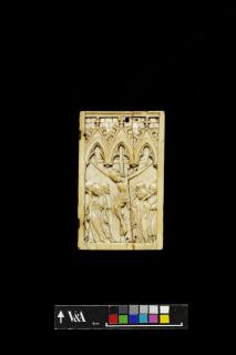 Wing, right (fragment of a diptych), 1 register, 3 arches across (plaquette; frise d'arcatures) (Front)