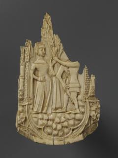 Fragment of a mirror case, frame of 4 lobes or quatrefoil (valve de miroir; quatre-feuilles) (Front)