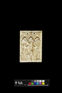 Wing, right (fragment of a diptych), 1 register, 3 arches across (plaquette; frise d'arcatures) (Front)