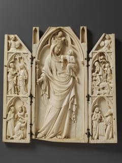 Gabled triptych, with arches (colonnettes) (Front)