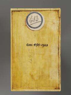 Writing tablet, 1 register, 3 arches across (frise d'arcatures; plaquettes; tablette à écrire) (Back)