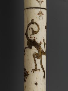 Painted crozier (crosse) (Detail, staff)