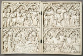 Diptych, 2 registers, 3 arches across (frise d'arcatures) (Front)
