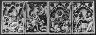 Polyptych, 1 register, with arches (frise d'arcatures; plaquettes) (Front)