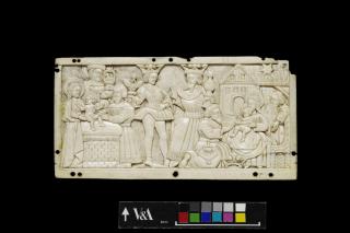 Panel, 1 register (fragment of a casket; coffret; possibly back panel) (Front)