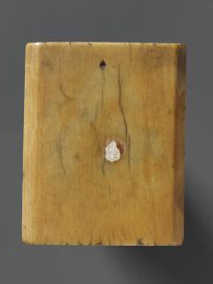 Wing, right (fragment of a diptych; lower register), 1 register, 1 arch across (plaquette) (Back)
