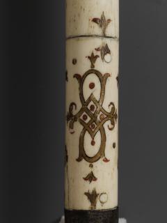 Painted crozier (crosse) (Detail, staff)
