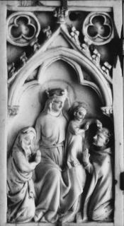 Diptych, 1 register, 1 arch across (plaquettes) (Wing, left)