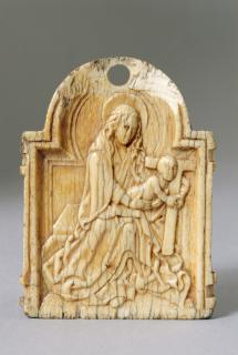 Rounded-top centre panel (fragment of a triptych), 1 register, 1 arch across (Front)