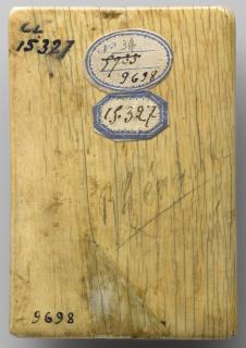 Wing, right (fragment of a diptych), 1 register, 3 arches across (plaquette; frise d'arcatures) (Back)