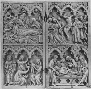 Diptych, 2 registers, 3 arches across (frise d'arcatures) (Front)
