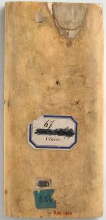 Wing, right (part of a diptych), 2 registers, bands of rosettes (décor de roses) (Back)