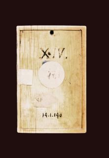 Writing tablet, 1 register, 3 arches across (frise d'arcatures; plaquette; tablette à écrire) (Back)