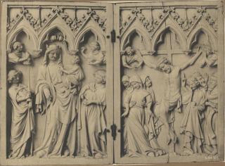 Diptych, 1 register, 3 arches across (plaquettes) (Front)