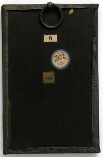 Panel, 1 register, 1 arch across (plaquette; colonnettes) (Back)