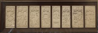 Panel (probably fragment of a box), 1 register, 1 ogee arch across (plaquette) (Front; group)