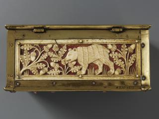 Casket with openwork panels (coffret; plaquettes ajourées) (Body, back)