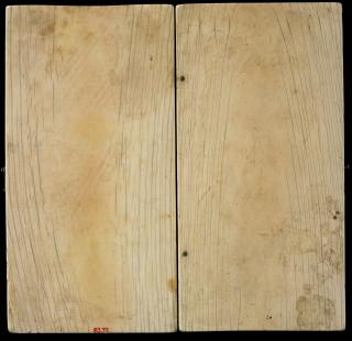 Diptych, 3 registers, 5 arches across (frise d'arcatures; colonnette) (Back)