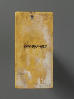 Panel (writing tablet or devotional tablet), 1 register, 1 arch across (plaquette; tablette à écrire) (Back)