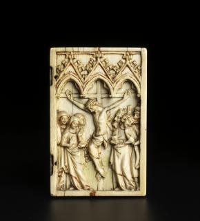 Wing, right (fragment of a diptych), 1 register, 3 arches across (plaquettes; frises d'arcatures) (Front)