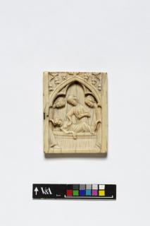 Wing, right (fragment of a diptych; lower register), 1 register, 1 arch across (plaquette) (Front)
