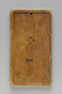 Writing tablet (tablettes à écrire), 1 register, 3 arches across (plaquette, frise d'arcatures) (Back)