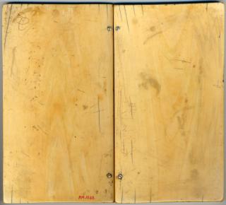 Diptych, 1 register, 1 arch across (plaquettes) (Back)