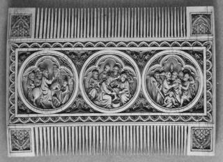 Liturgical comb, with medallions (peigne double) (Side 1)