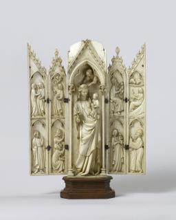 Gabled polyptych (tabernacle); also known as the Germiny Polyptych (Front)
