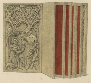 Complete set of 6 writing tablets and 2 covers, with case and stylus (frise d'arcatures; plaquettes; tablettes à écrire)