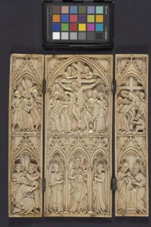 Triptych, 2 registers, with arches (frise d'arcatures) (Front)