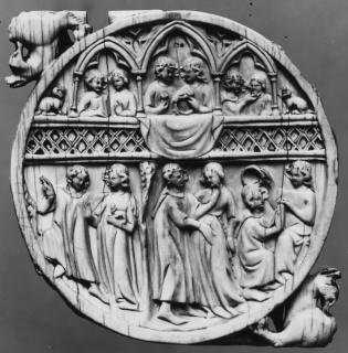 Mirror case (valve de miroir, frise d'arcatures, colonnettes) (Front)