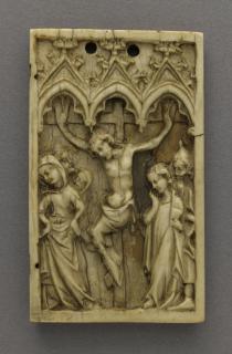 Wing, right (fragment of a diptych), 1 register, 3 arches across (frise d'arcatures; plaquette) (Front)
