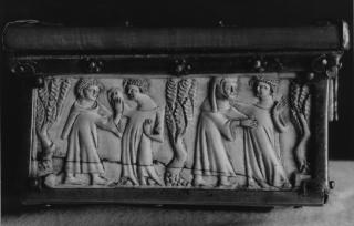 Casket (coffret; frise d'arcatures) (End, left)
