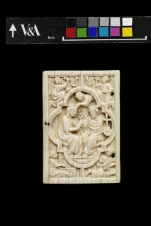 Diptych, with quatrefoils (quatre-feuille) (Wing, left)