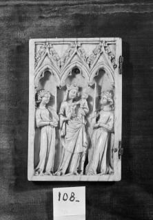 Wing, left (fragment of a diptych), 1 register, 3 arches across (frise d'arcatures; plaquette) (Front)