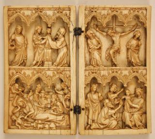 Diptych, 2 registers, 3 arches across (frise d'arcatures) (Front)