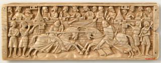 Panel (fragment of a casket), 1 register (coffret) (Front)