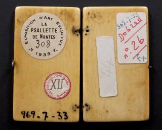 Diptych, 1 register, 1 arch across (plaquettes) (Back)