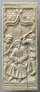 Panel (probably fragment of a box), 1 register, 1 ogee arch across (plaquette) (Front)