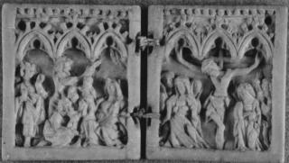 Diptych, 1 register, 3 arches across (plaquettes; frise d'arcatures) (Front)