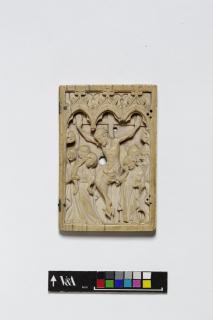 Wing, right (fragment of a diptych), 1 register, 3 arches across (plaquette; frise d'arcatures) (Front)