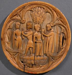 Mirror case, frame of 4 lobes (valve de miroir) (Front)